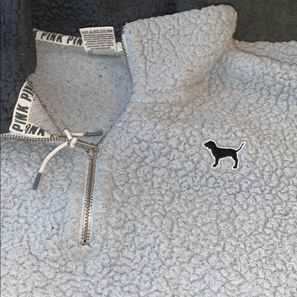 PINK Baby Blue Sherpa Pullover
